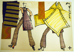 Original sketch for Constructible Cloth by Issey Miyake, 1969